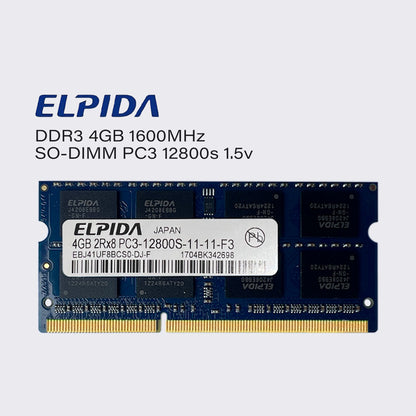 elpida ddr3 8gb 4gb 1333mhz laptop memory sodimm ram pc3 10600 1.5v