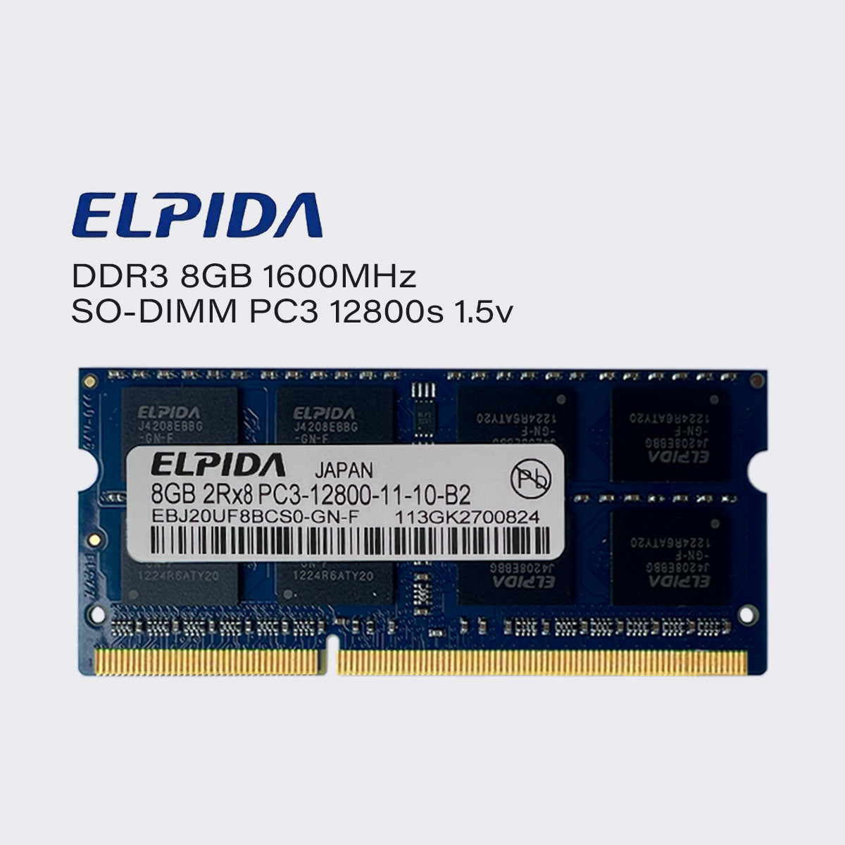 elpida ddr3 8gb 4gb 1333mhz laptop memory sodimm ram pc3 10600 1.5v