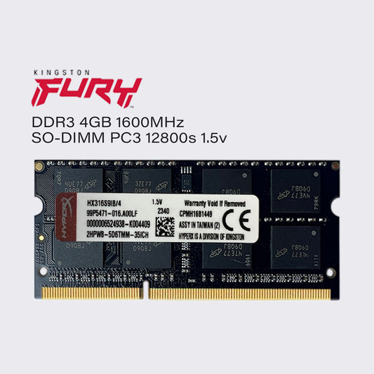 Kingston FURY ddr3 8gb 4gb 1600mhz hyperx laptop memory sodimm ram pc3 12800 1.5v