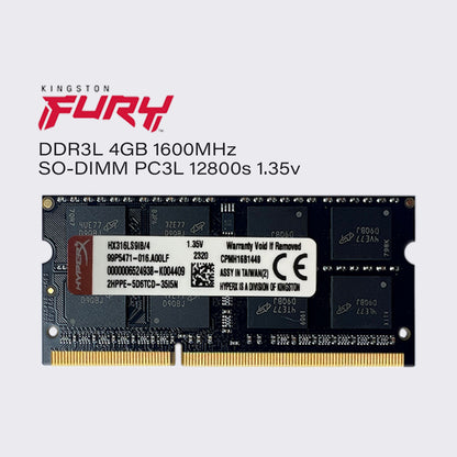 Kingston FURY ddr3l 8gb 4gb 1600mhz hyperx laptop memory sodimm ram pc3l 12800 1.35v