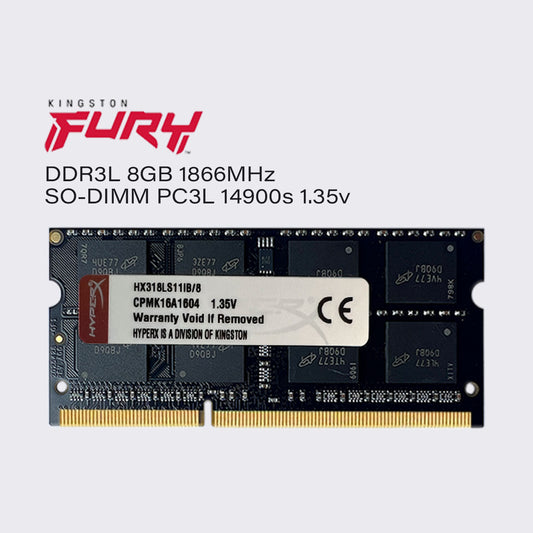 Kingston FURY ddr3l 8gb 1866mhz hyperx laptop memory sodimm ram pc3l 14900 1.35v