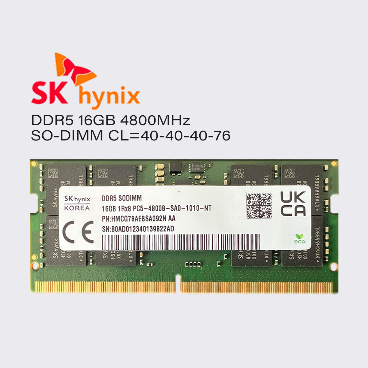 SK hynix ddr5 32gb 16gb 8gb 4800mhz laptop memory sodimm ram pc5 38400 1.1v