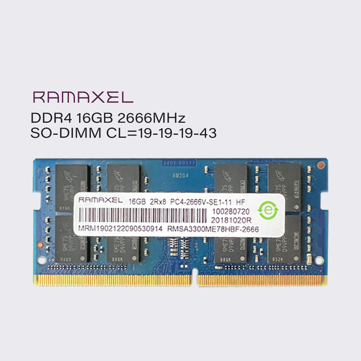 Ramaxel DDR4 16 GB 8 GB 4 GB 2666 MHz Laptop-Speicher SoDIMM-RAM PC4 21300 1,2 V 