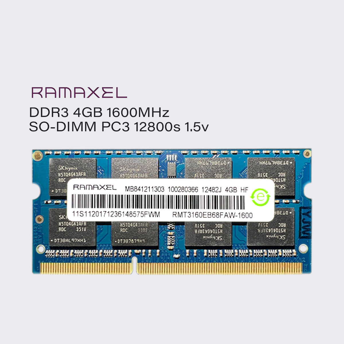 ramaxel ddr3 8gb 4gb 1600mhz laptop memory sodimm ram pc3 12800 1.5v