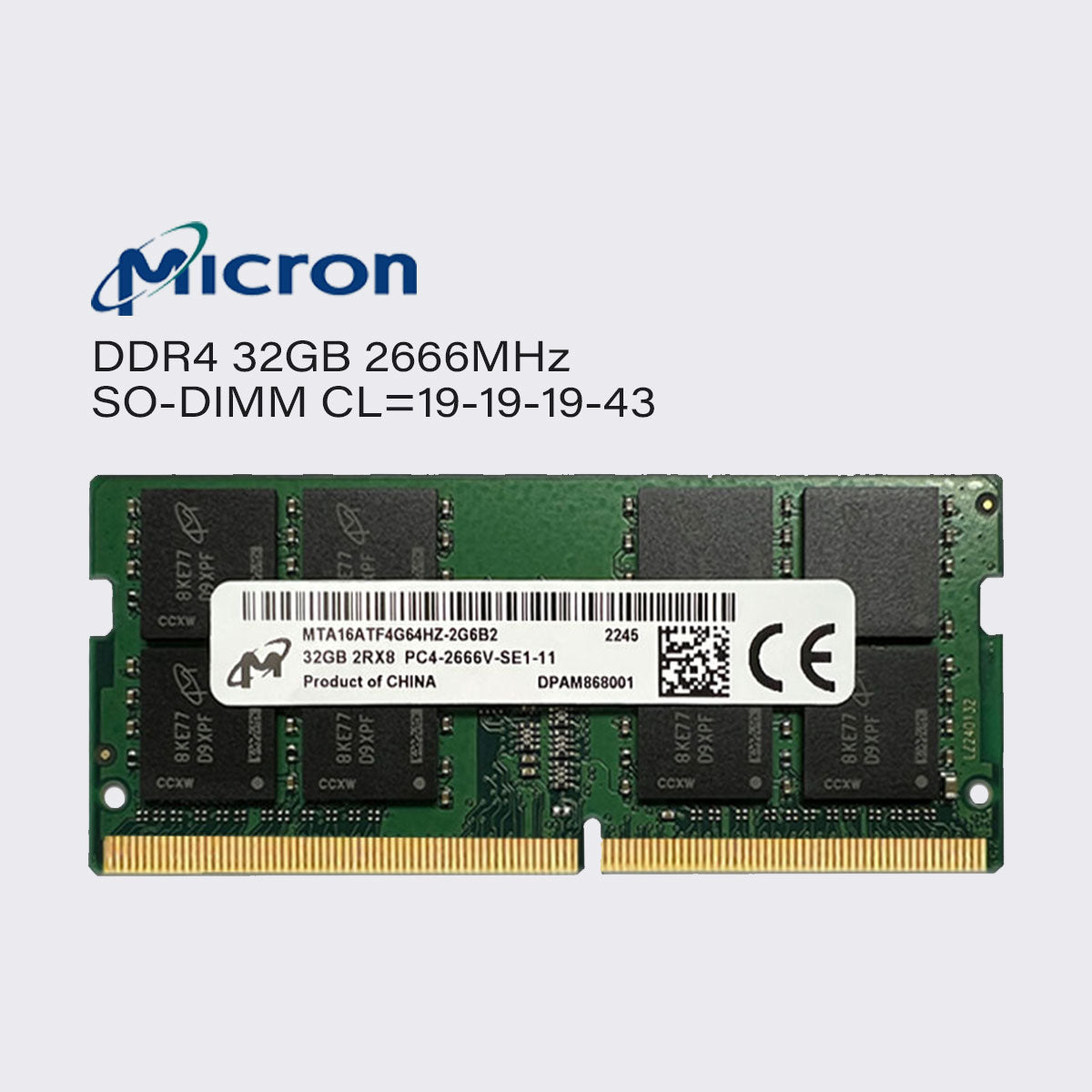 micron ddr4 32gb 16gb 8gb 4gb 2666mhz laptop memory sodimm ram pc4 21300 1.2v