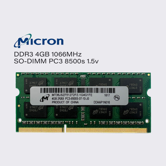 micron ddr3 4gb 1066mhz laptop memory sodimm ram pc3 8500 1.5v