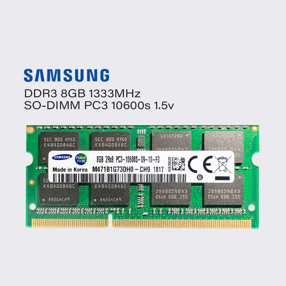 Samsung DDR3 8 GB 4 GB 1333 MHz Laptop-Speicher Sodimm-RAM PC3 10600 1,5 V 