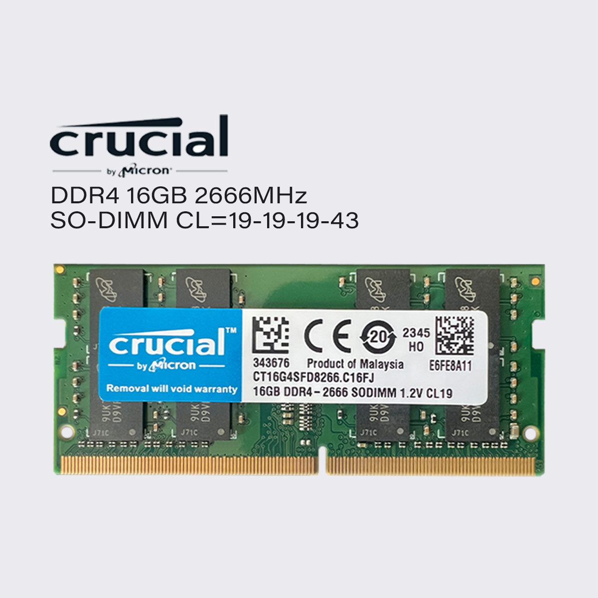 crucial ddr4 32gb 16gb 8gb 4gb 2666mhz laptop memory sodimm ram pc4 21300 1.2v