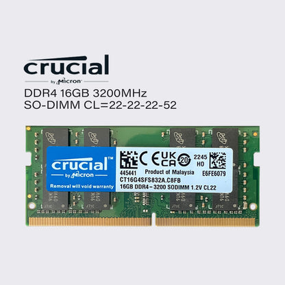 crucial ddr4 32gb 16gb 8gb 4gb 3200mhz laptop memory sodimm ram pc4 25600 1.2v