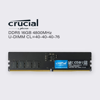 crucial ddr5 32gb 16gb 4800mhz desktop pc memory udimm ram pc5 38400 1.1v