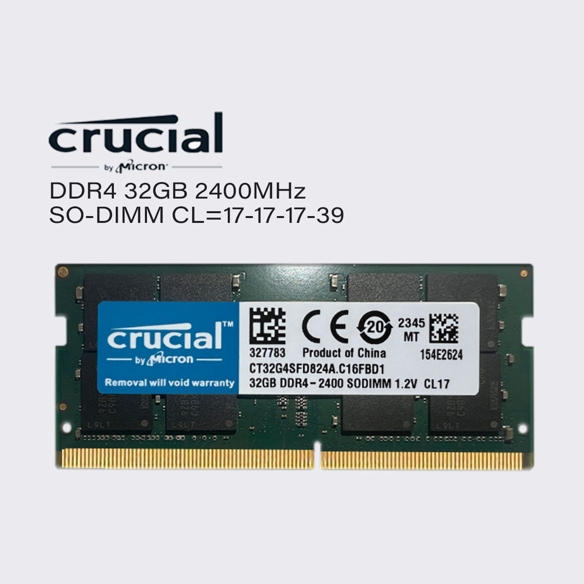 crucial ddr4 32gb 16gb 8gb 4gb 2400mhz laptop memory sodimm ram pc4 19200 1.2v