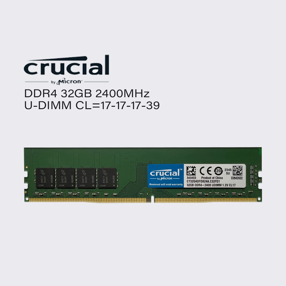 crucial ddr4 32gb 16gb 8gb 4gb 2400mhz desktop memory udimm pc ram pc4 19200 1.2v