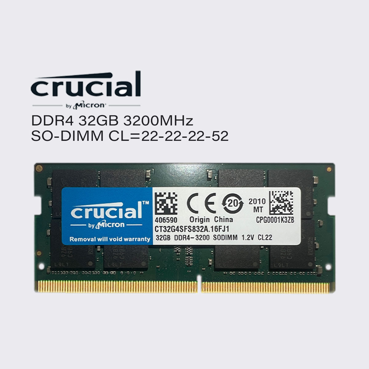 crucial ddr4 32gb 16gb 8gb 4gb 3200mhz laptop memory sodimm ram pc4 25600 1.2v