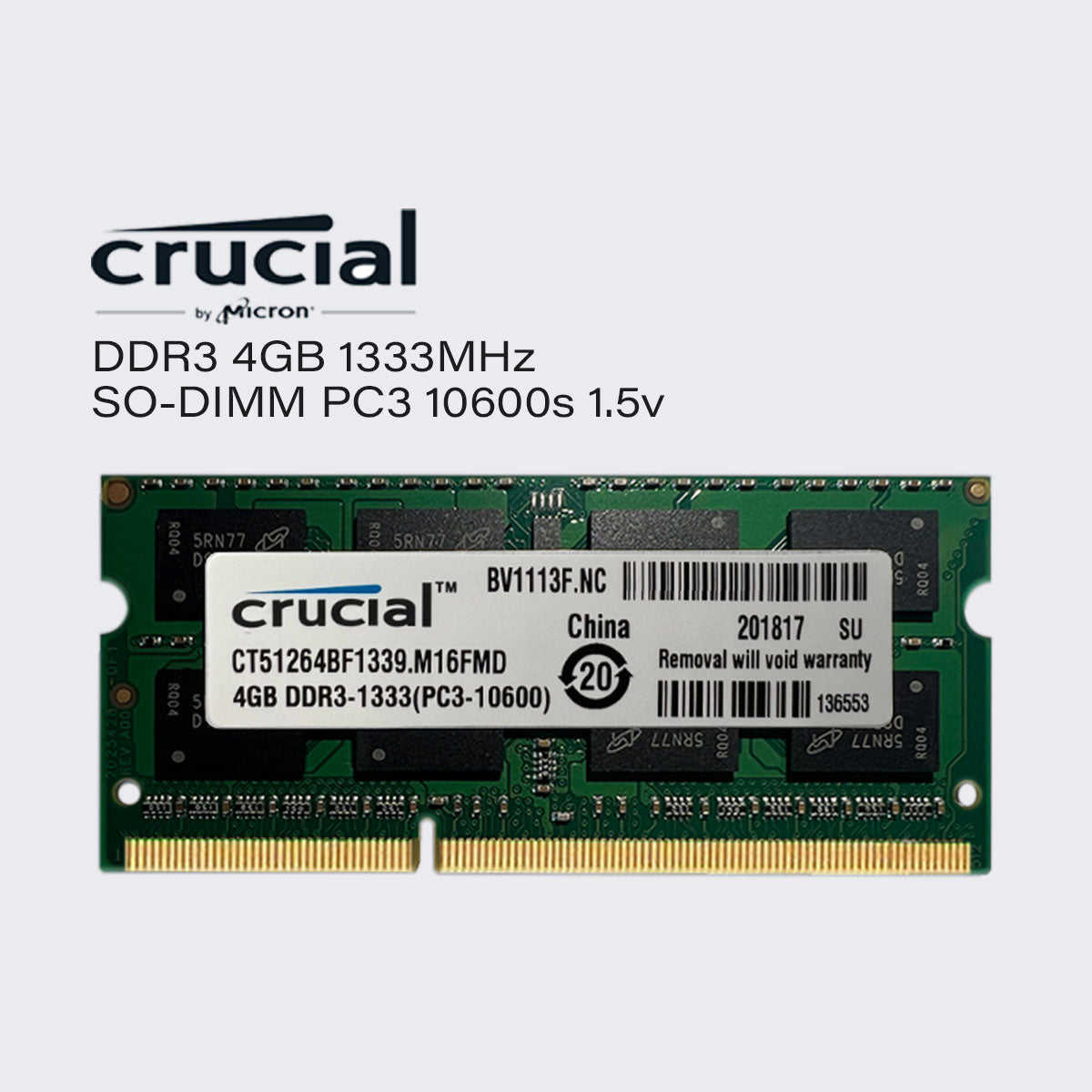 crucial ddr3 8gb 4gb 1333mhz laptop memory sodimm ram pc3 10600 1.5v