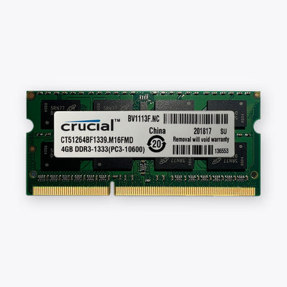 crucial ddr3 8gb 4gb 1333mhz laptop memory sodimm ram pc3 10600 1.5v