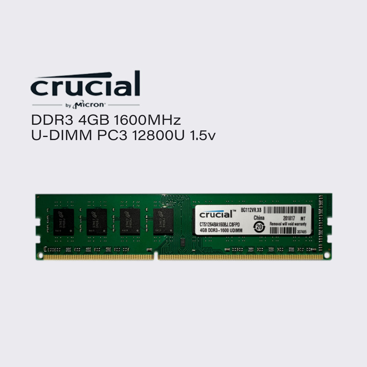 crucial ddr3 8gb 4gb 1600mhz desktop PC memory udimm ram pc3 12800 1.5v