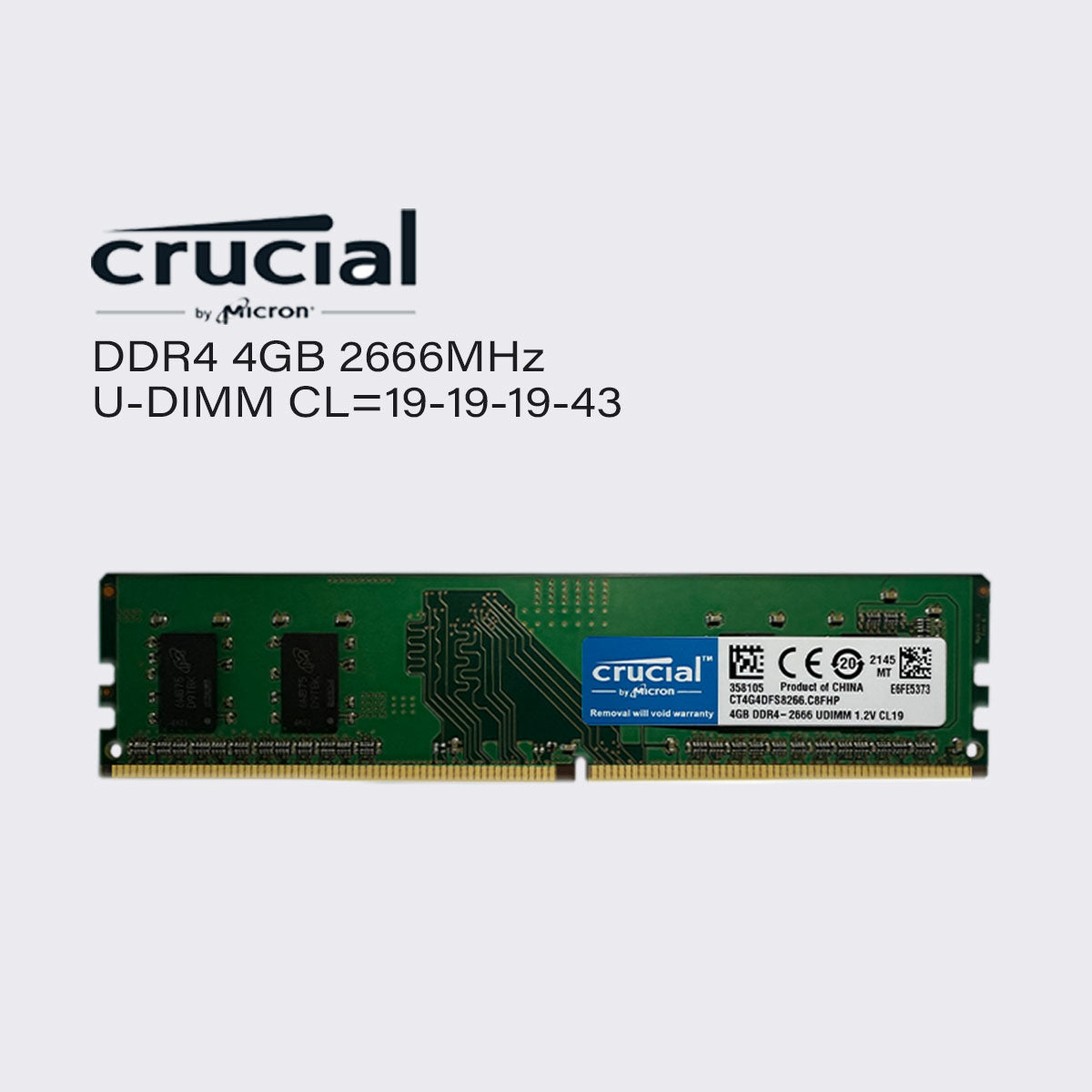 crucial ddr4 32gb 16gb 8gb 4gb 2666mhz desktop memory udimm pc ram pc4 21300 1.2v