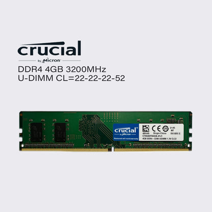 crucial ddr4 32gb 16gb 8gb 4gb 3200mhz desktop memory udimm pc ram pc4 25600 1.2v