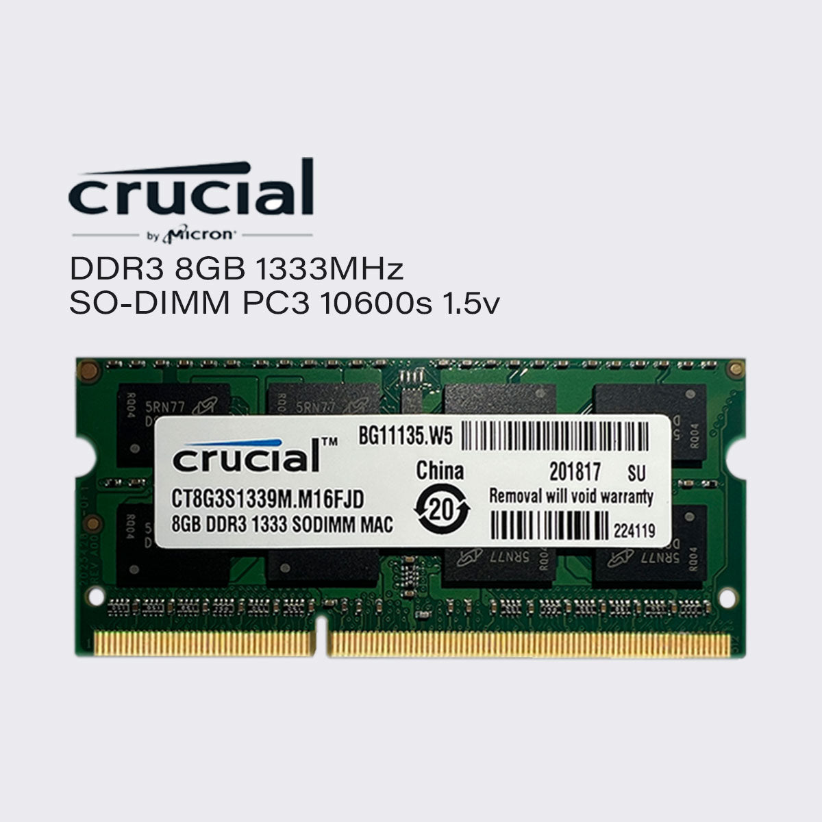 crucial ddr3 8gb 4gb 1333mhz laptop memory sodimm ram pc3 10600 1.5v