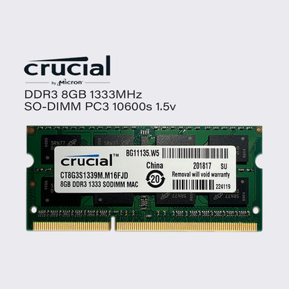 crucial ddr3 8gb 4gb 1333mhz laptop memory sodimm ram pc3 10600 1.5v