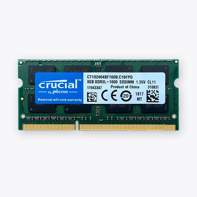 crucial ddr3l 8gb 4gb 1600mhz laptop memory sodimm ram pc3l 12800 1.35v