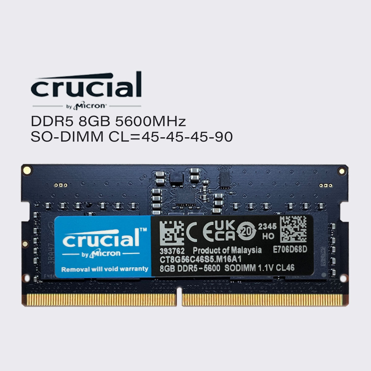 crucial ddr5 32gb 16gb 8gb 5600mhz laptop memory sodimm ram pc5 44800 1.1v