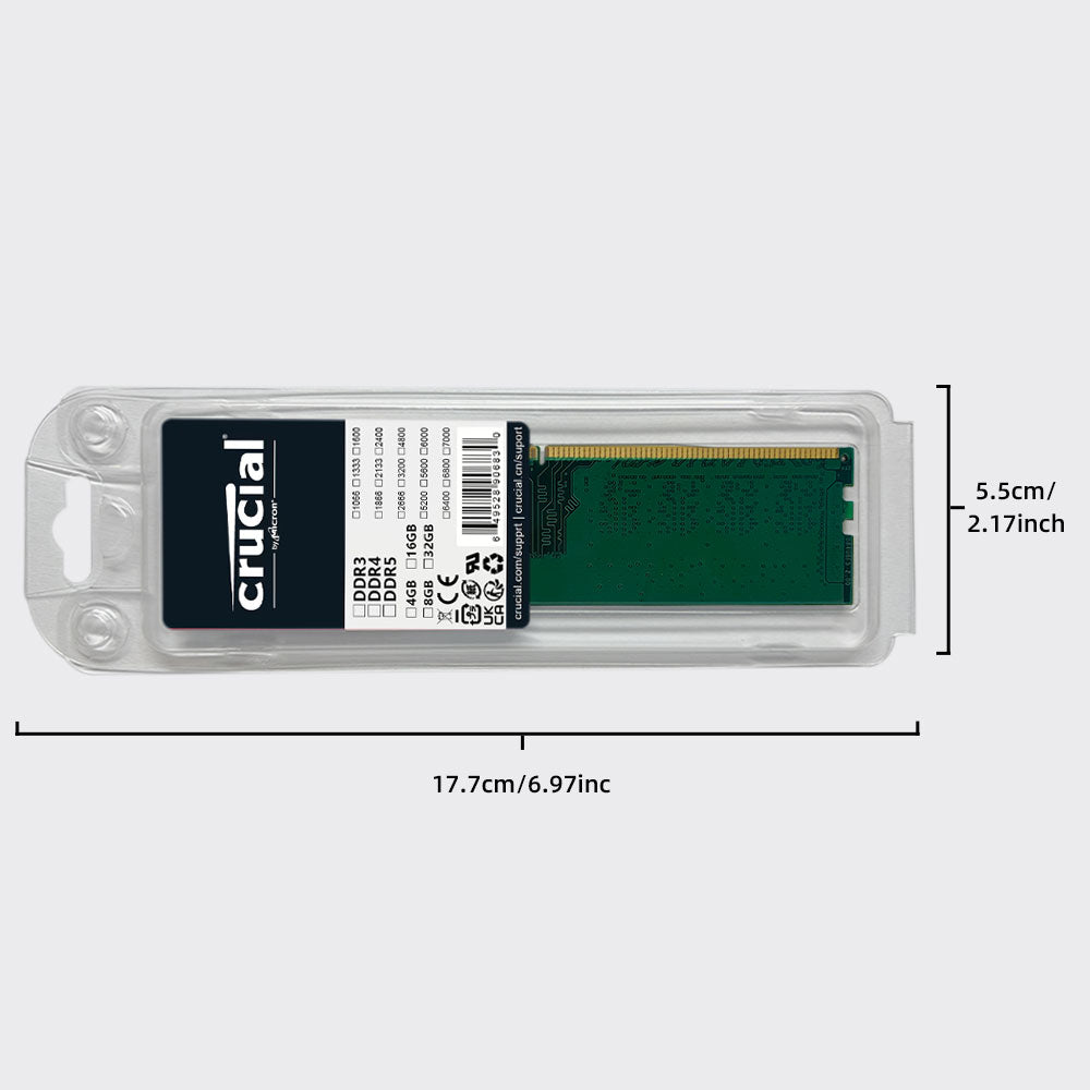 crucial ddr4 32gb 16gb 8gb 4gb 3200mhz desktop memory udimm pc ram pc4 25600 1.2v