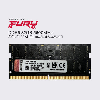 kingston fury ddr5 32gb 16gb 8gb 5600mhz impact laptop memory sodimm ram pc5 44800 1.1v