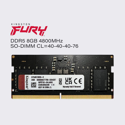 kingston fury ddr5 32gb 16gb 8gb 4800mhz impact laptop memory sodimm ram pc5 38400 1.1v